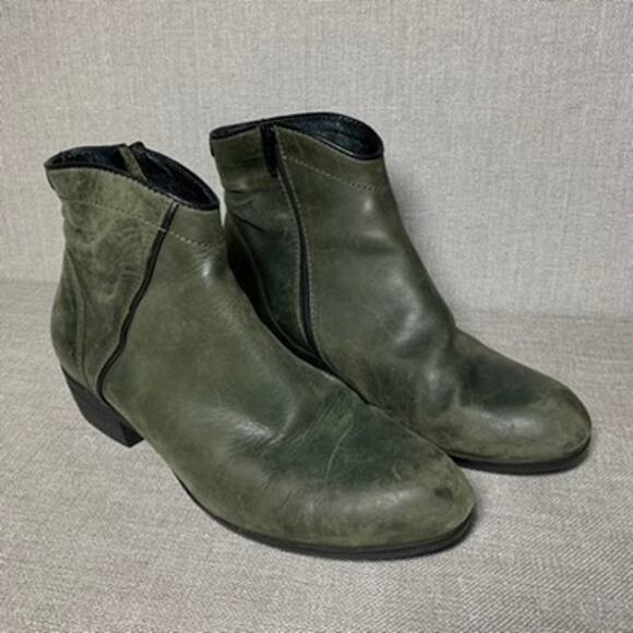 WOLKY Winchester Green Softy Wax Bootie Womens Size EU 40 US 9.5 Leather - Picture 3 of 9